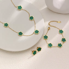 מארז פרח הויראלי - שרשרת + צמיד + עגילים