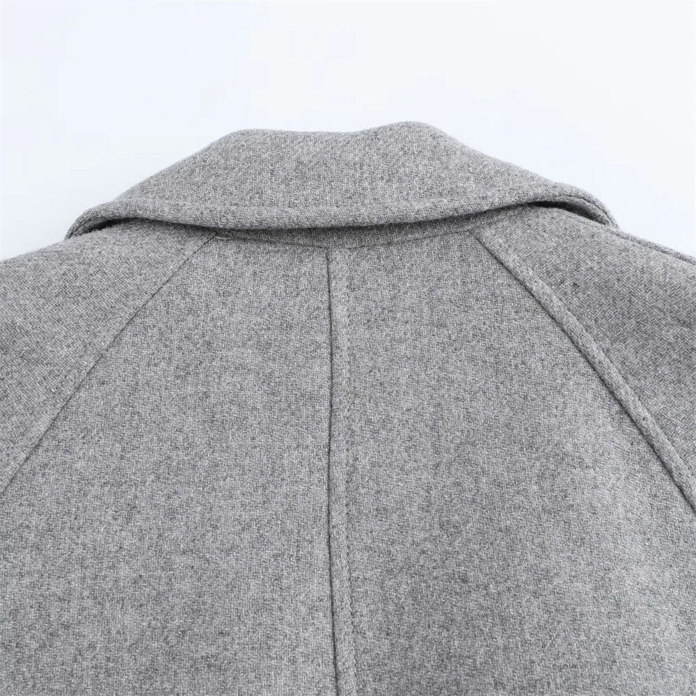 מעיל ארוך רך בגזרת מעטפת עם חגורה