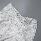 סט תחרה שקוף עם כתפיים חשופות וחצאית נשפכת דגם אביה