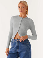 קרדיגן כפתורים צמוד בגזרה קצרה דגם מיה