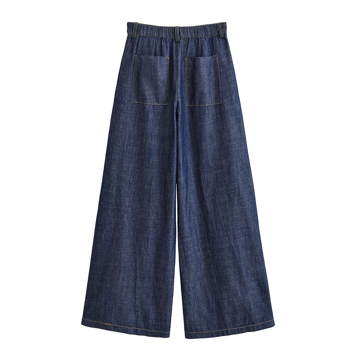 סט דנים אלגנטי עם קשירת מותן ומכנס רחב