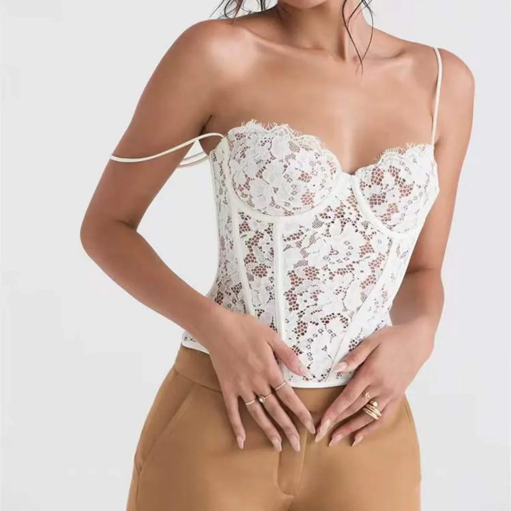 טופ תחרה צמודה דגם ליאן