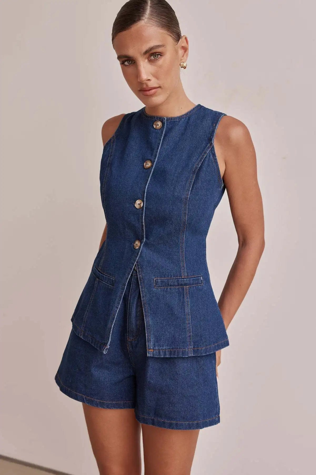 סט ג'ינס קייצי דגם רינת