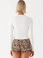 קרדיגן כפתורים צמוד בגזרה קצרה דגם מיה