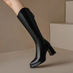 מגפיים גבוהות אלגנטיות עם עקב דק דגם לירון