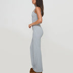 סט פסים Y2K עם גופייה ומכנסיים בגזרה נמוכה דגם גפן