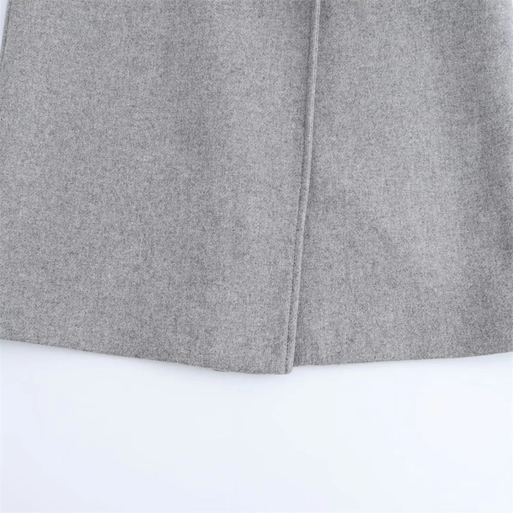 מעיל ארוך רך בגזרת מעטפת עם חגורה