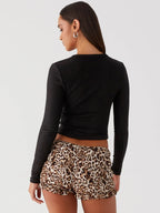 קרדיגן כפתורים צמוד בגזרה קצרה דגם מיה