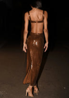 שמלת פאייטים גב פתוח דגם שילת