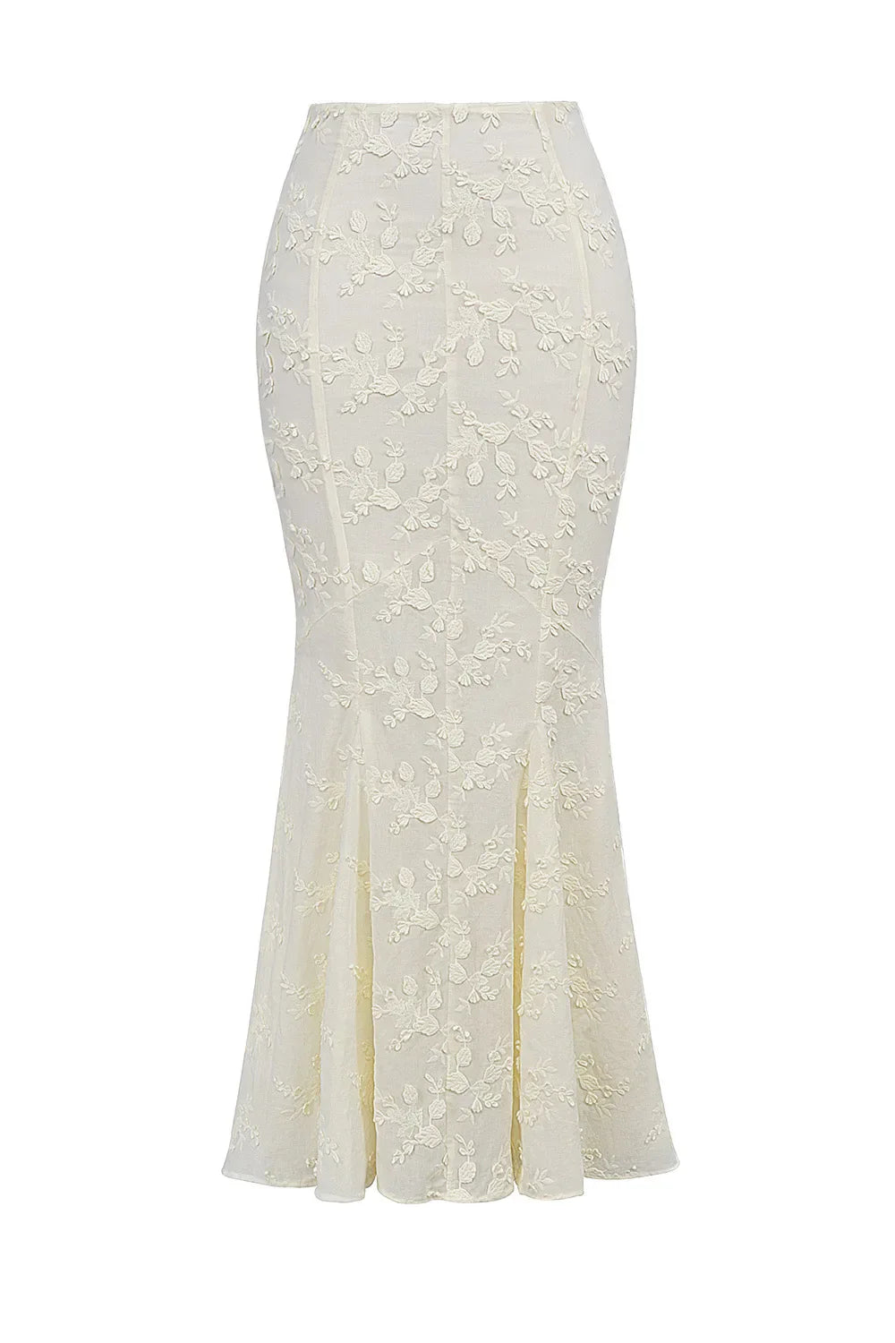 סט דו־חלקי אלגנטי עם טופ תחרה וחצאית מקסי דגם ליבי