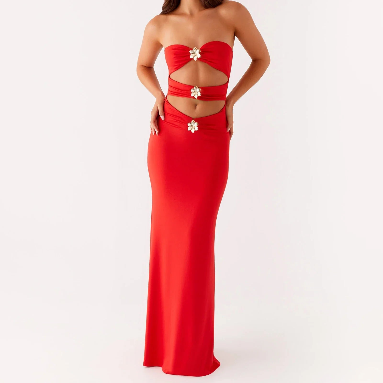 שמלת סטרפלס קאט אאוט דגם אופיר