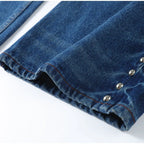 DAISY – ג'ינס בגזרה גבוהה עם פנינים בצד