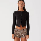 קרדיגן כפתורים צמוד בגזרה קצרה דגם מיה