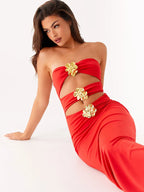 שמלת סטרפלס קאט אאוט דגם אופיר