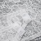 סט תחרה שקוף עם כתפיים חשופות וחצאית נשפכת דגם אביה