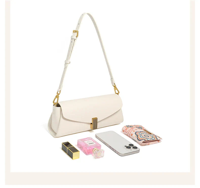 תיק עור קטן עם אבזם קדמי מעוצב דגם חן