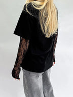 חולצת תחרה רטרו דגם נופר