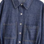 ג׳קט דנים קל עם קשירת מותן