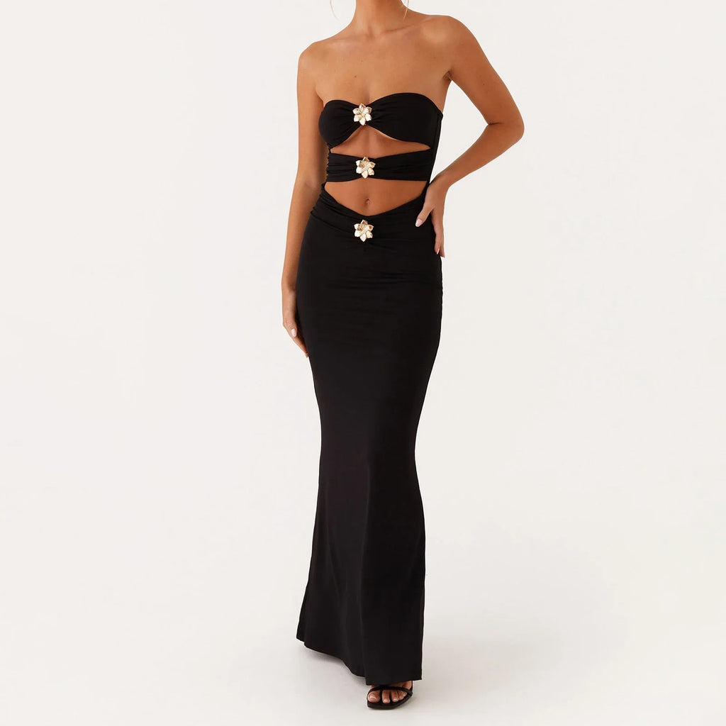 שמלת סטרפלס קאט אאוט דגם אופיר