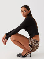 קרדיגן כפתורים צמוד בגזרה קצרה דגם מיה