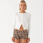 קרדיגן כפתורים צמוד בגזרה קצרה דגם מיה