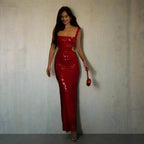 שמלת פאייטים גב פתוח דגם שילת