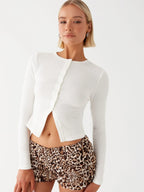 קרדיגן כפתורים צמוד בגזרה קצרה דגם מיה