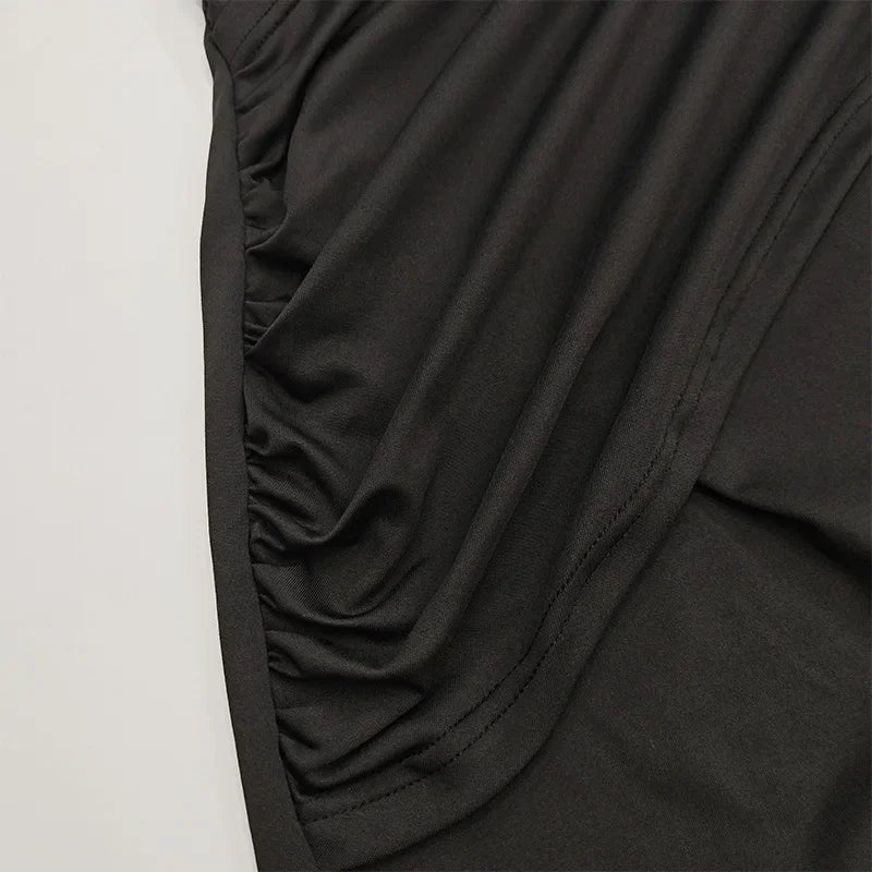 סט שני חלקים אלגנטי עם טופ קרופ וחצאית מחטבת דגם זהר