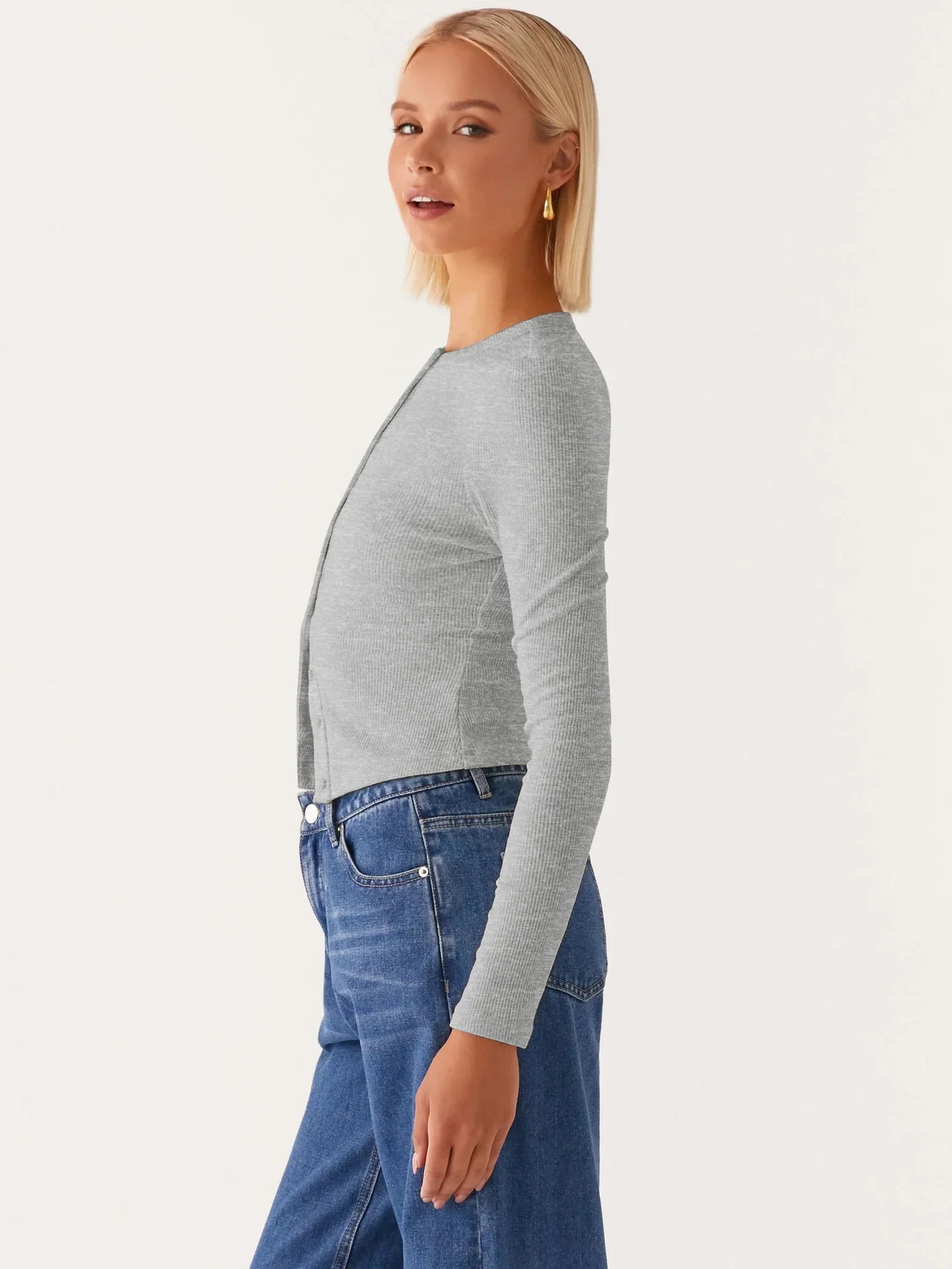 קרדיגן כפתורים צמוד בגזרה קצרה דגם מיה