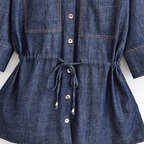 ג׳קט דנים קל עם קשירת מותן