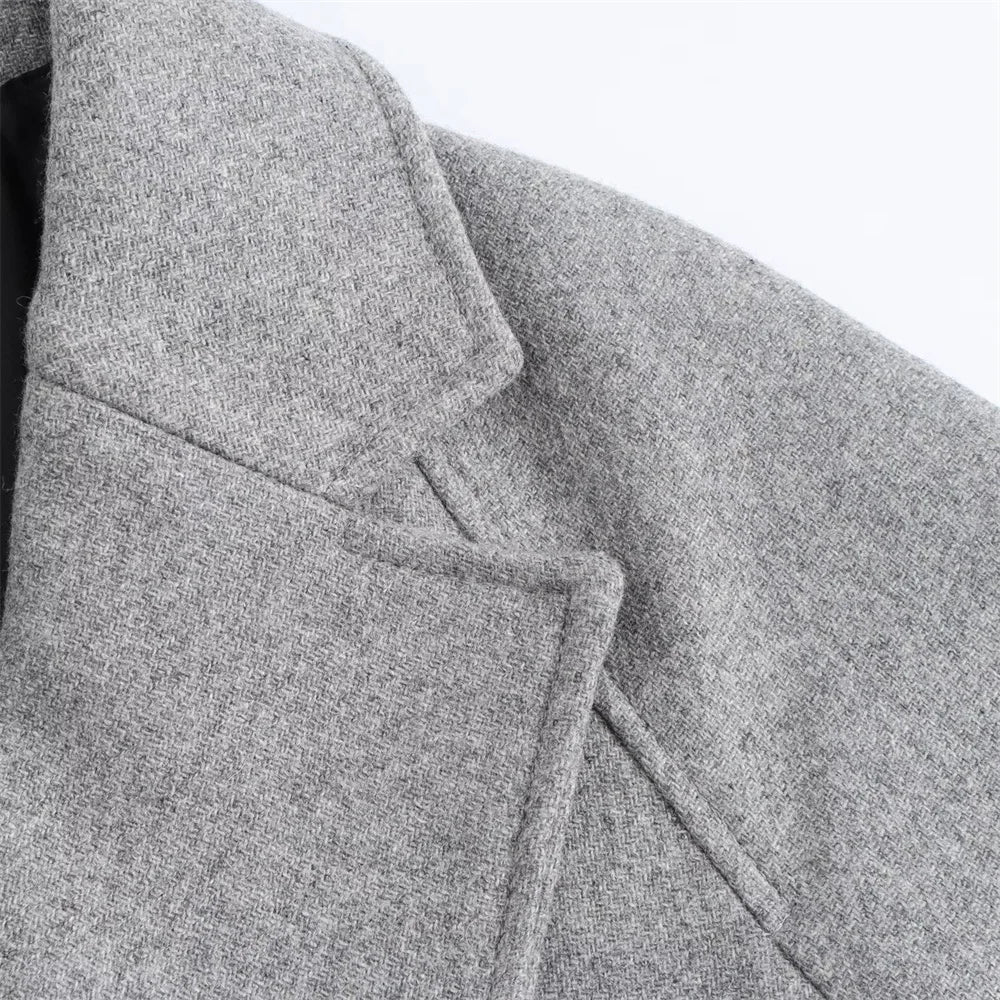 מעיל ארוך רך בגזרת מעטפת עם חגורה