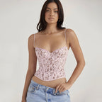 טופ תחרה צמודה דגם ליאן