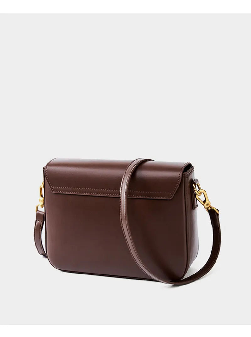 תיק ריבועי מעור אמיתי עם טאץ' יוקרתי דגם לין