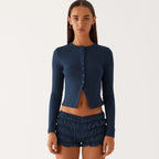 קרדיגן כפתורים צמוד בגזרה קצרה דגם מיה