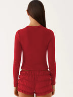 קרדיגן כפתורים צמוד בגזרה קצרה דגם מיה