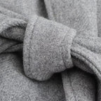 מעיל ארוך רך בגזרת מעטפת עם חגורה