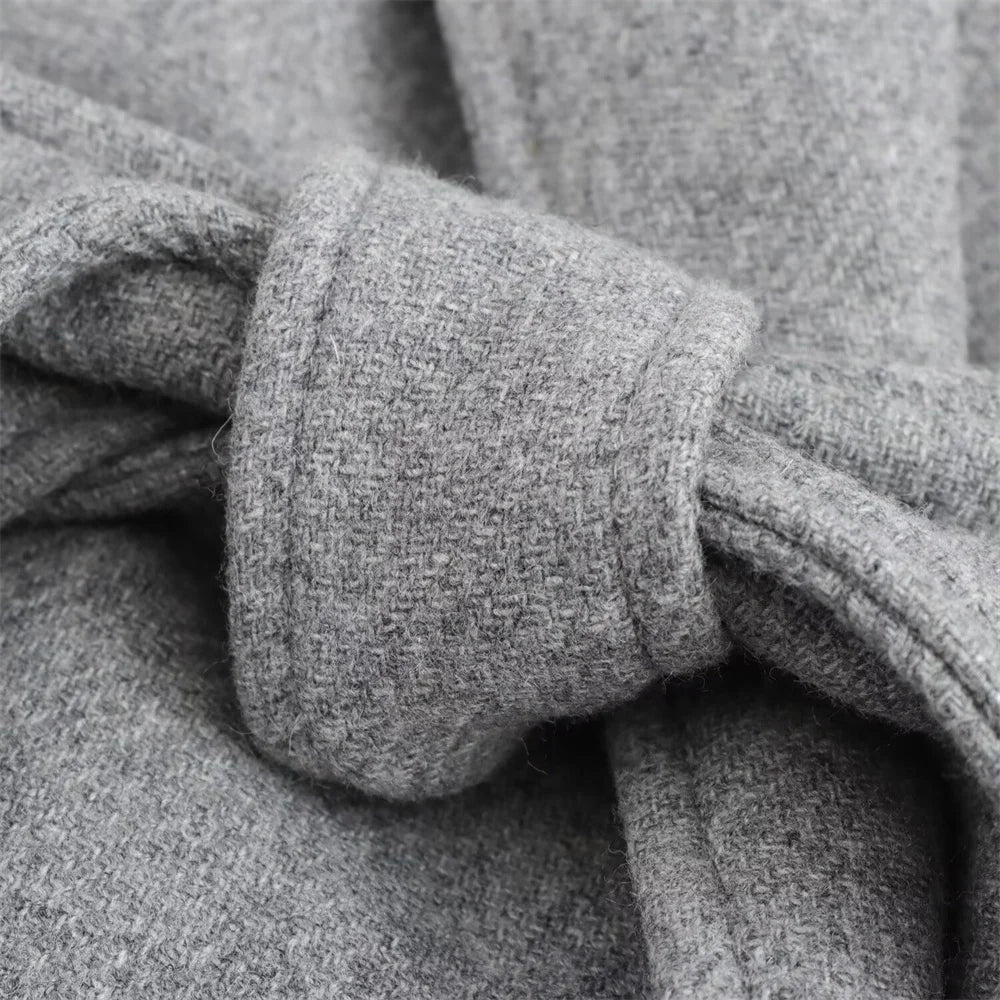 מעיל ארוך רך בגזרת מעטפת עם חגורה