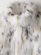 מעיל פרווה רך בגזרת Loose עם צווארון עומד