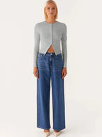 קרדיגן כפתורים צמוד בגזרה קצרה דגם מיה