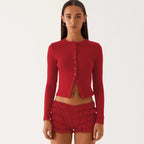 קרדיגן כפתורים צמוד בגזרה קצרה דגם מיה